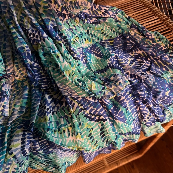 Lilly Pulitzer Blue and Green Mini Dress - Picture 3 of 4